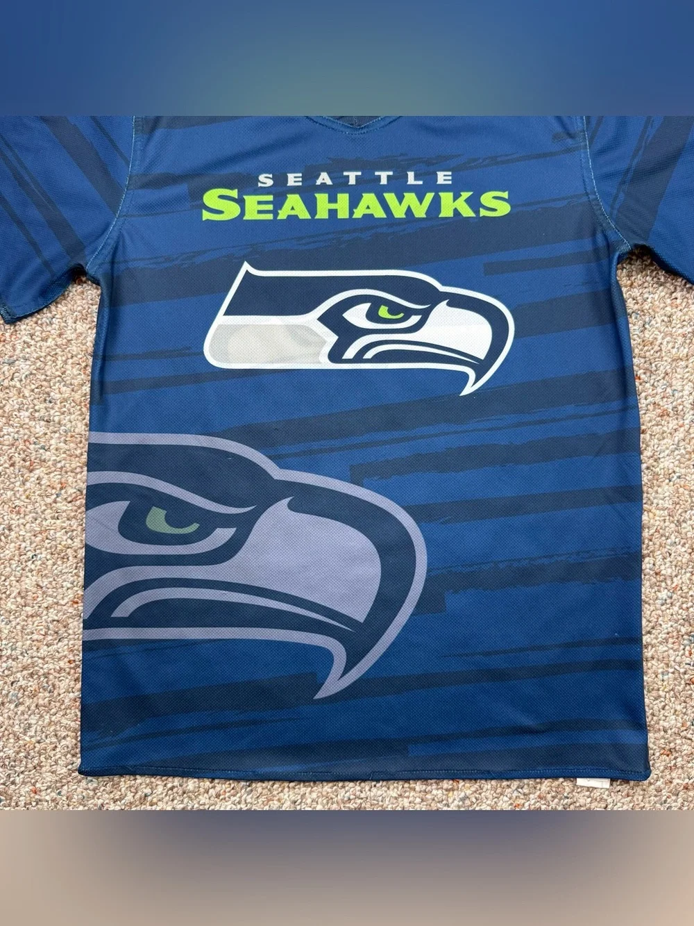 Boys Seattle Seahawks REVERSIBLE NFL Flag Football Jersey Shirt Top size YOUTH L
